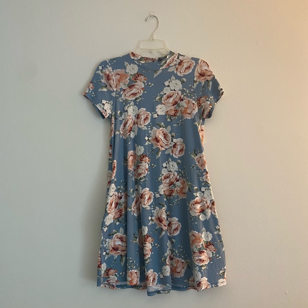 Floral Blue Boutique Sundress